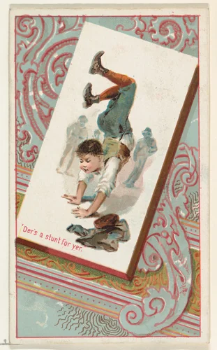 "Der's a stunt for yer," from the Terrors of America set (N136) issued by Duke Sons & Co. to promote Honest Long Cut Tobacco by W. Duke, Sons & Co., print, 1888-1889