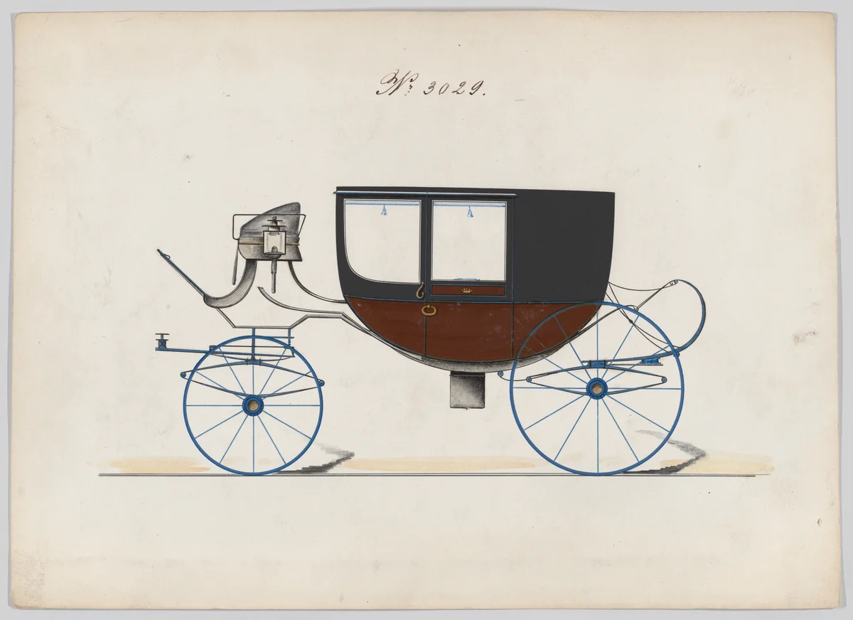 Coach #3029 by Brewster & Co., drawing, 1874
