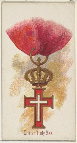 Christ, Holy See, from the World's Decorations series (N30) for Allen & Ginter Cigarettes by Allen & Ginter, print, 1890