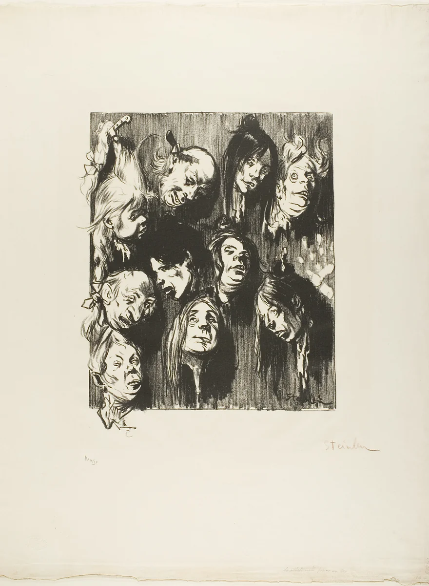 Ten Assassinations for a Penny by Théophile Alexandre Steinlen, print, 1897