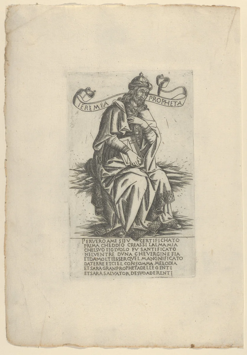 The Prophet Jeremiah, from Prophets and Sibyls by Francesco Rosselli, print, 1480-1490
