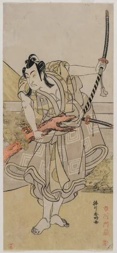 Ichikawa Monnosuke II as Soga no Gorō by Katsukawa Shunkō (勝川春好), print, 1779