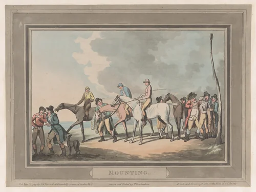 Mounting [The Mount] by Thomas Rowlandson, print, 1799