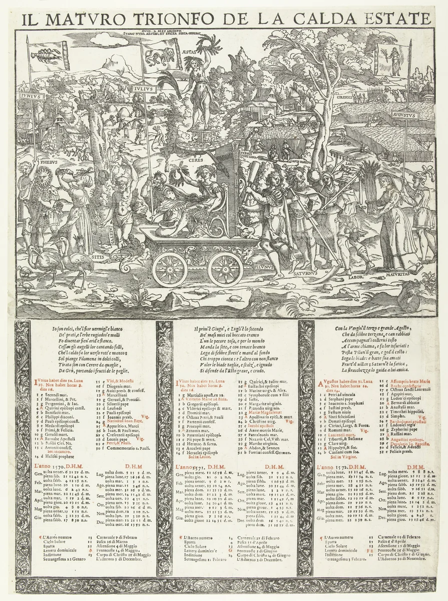De zomer by anonymous, print, 1537-1550