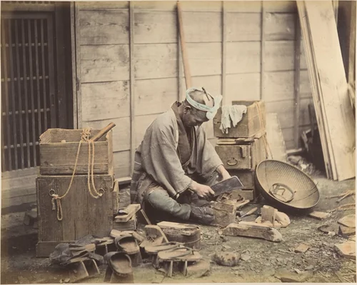 Cobbler by Suzuki Shin'ichi, photograph, 1870-1879
