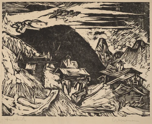 Alpine Pasture by Ernst Ludwig Kirchner, print, 1918
