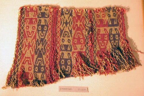 Fragment by Peru, textile, 1000-1476