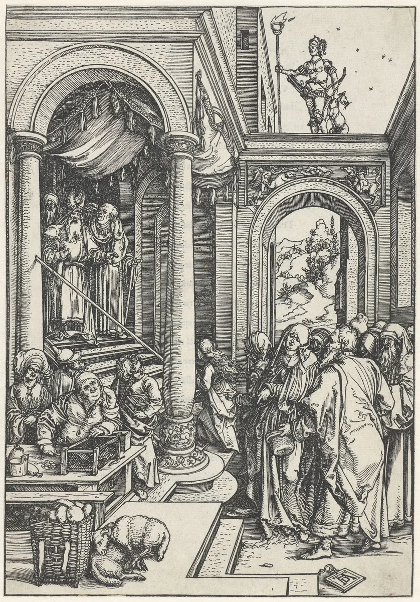 Presentatie van Maria in de tempel by Unknown, print, 1501-1505