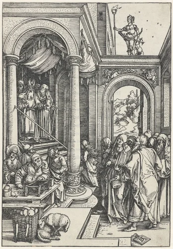 Presentatie van Maria in de tempel by Unknown, print, 1501-1505