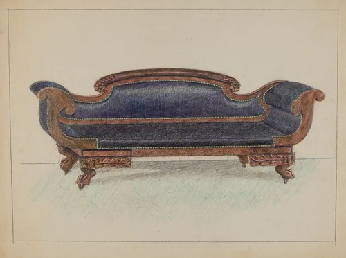 Sofa by Herman Bader, index of american design, 1936