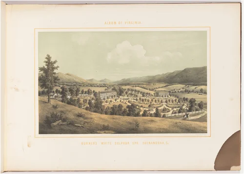 Burner's White Sulphur Spring, Shenandoah County by Edward Beyer; Wilhelm Loeillot, print, 1857