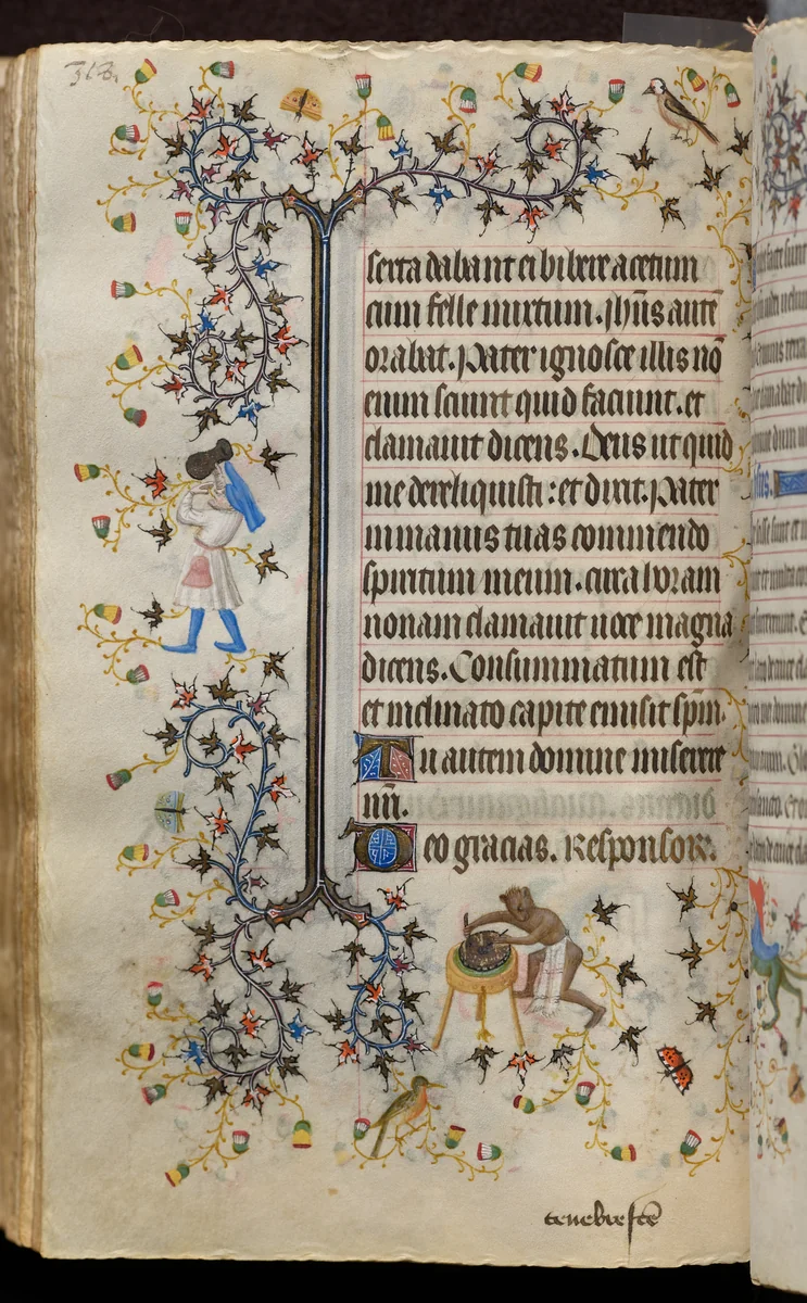 Hours of Charles the Noble, King of Navarre (1361-1425): fol. 159v, Text by Master of the Brussels Initials and Associates, book, 1400-1410