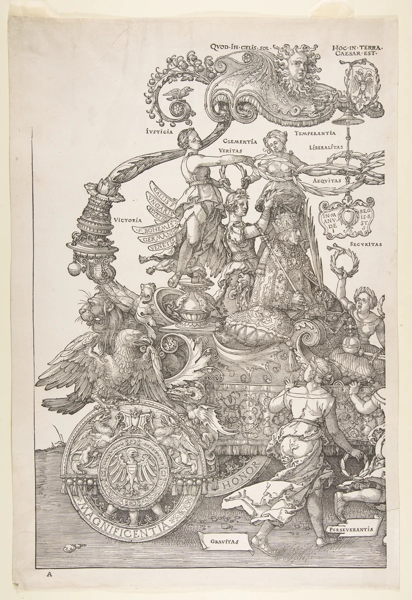The Triumphal Chariot of Maximilian I (The Great Triumphal Car) by Albrecht Dürer, print, 1518