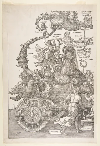 The Triumphal Chariot of Maximilian I (The Great Triumphal Car) by Albrecht Dürer, print, 1518