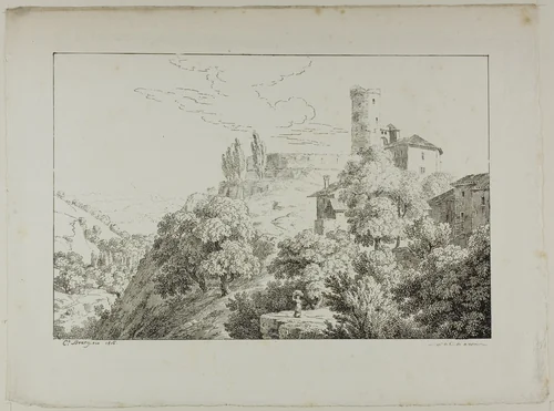 Landscape by Constant Bourgeois, print, 1816