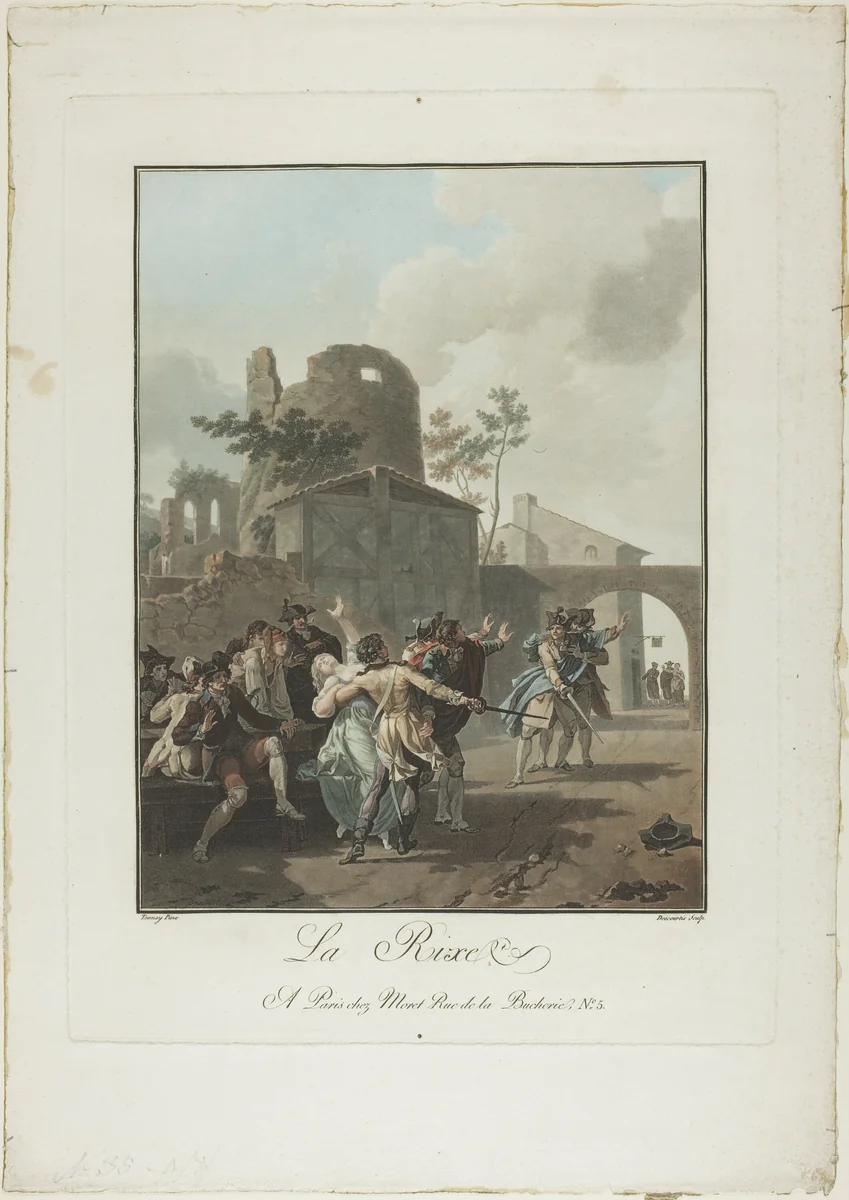 La Rixe by Charles-Melchior Descourtis
Charles Auguste Taunay, print, 1773-1826