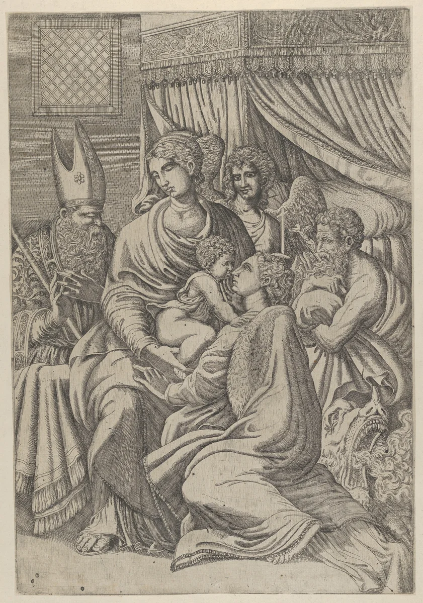 Madonna of Saint Margaret by Master IQV, print, 1540-1550