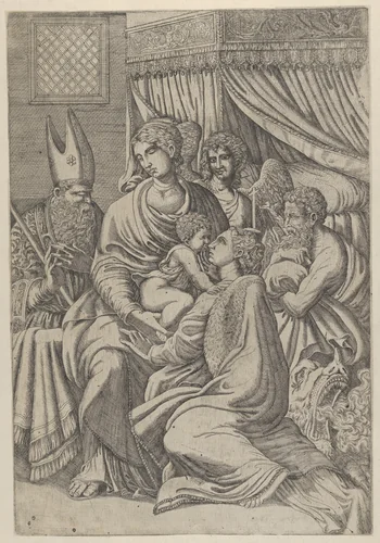 Madonna of Saint Margaret by Master IQV, print, 1540-1550