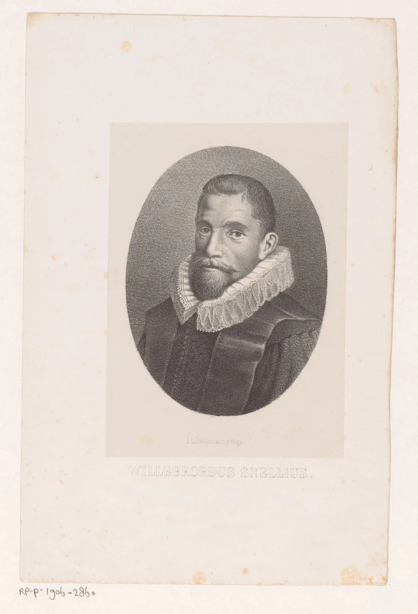 Portret van Willebrordus Snellius by anonymous, print, 1877-1903