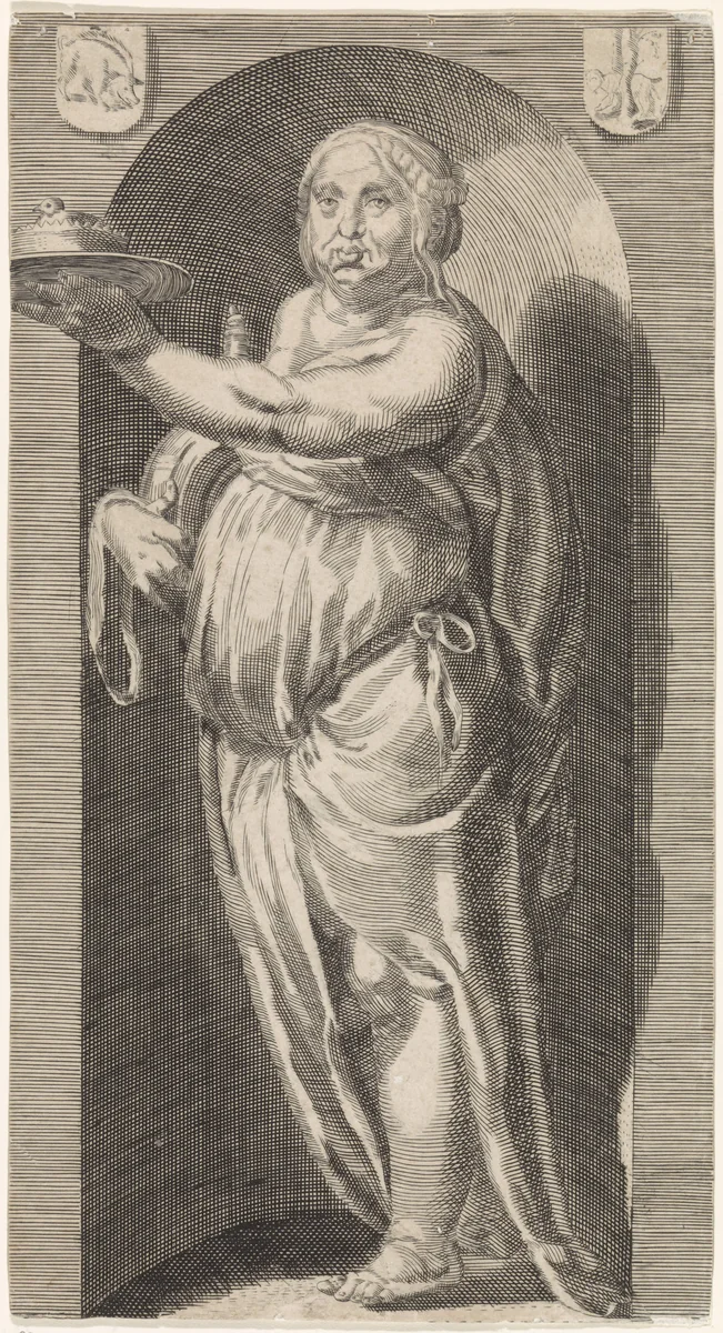 Gulzigheid (Gula) by anonymous, print, 1593