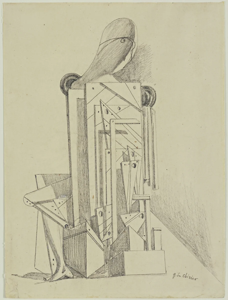 The Condottiere by Giorgio de Chirico, drawing, 1917