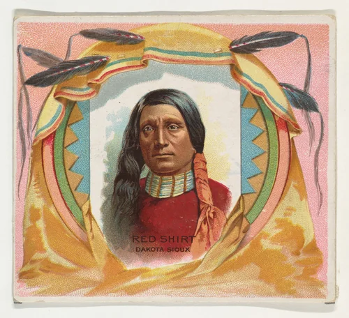 Red Shirt, Dakota Sioux, from the American Indian Chiefs series (N36) for Allen & Ginter Cigarettes by Allen & Ginter, print, 1888