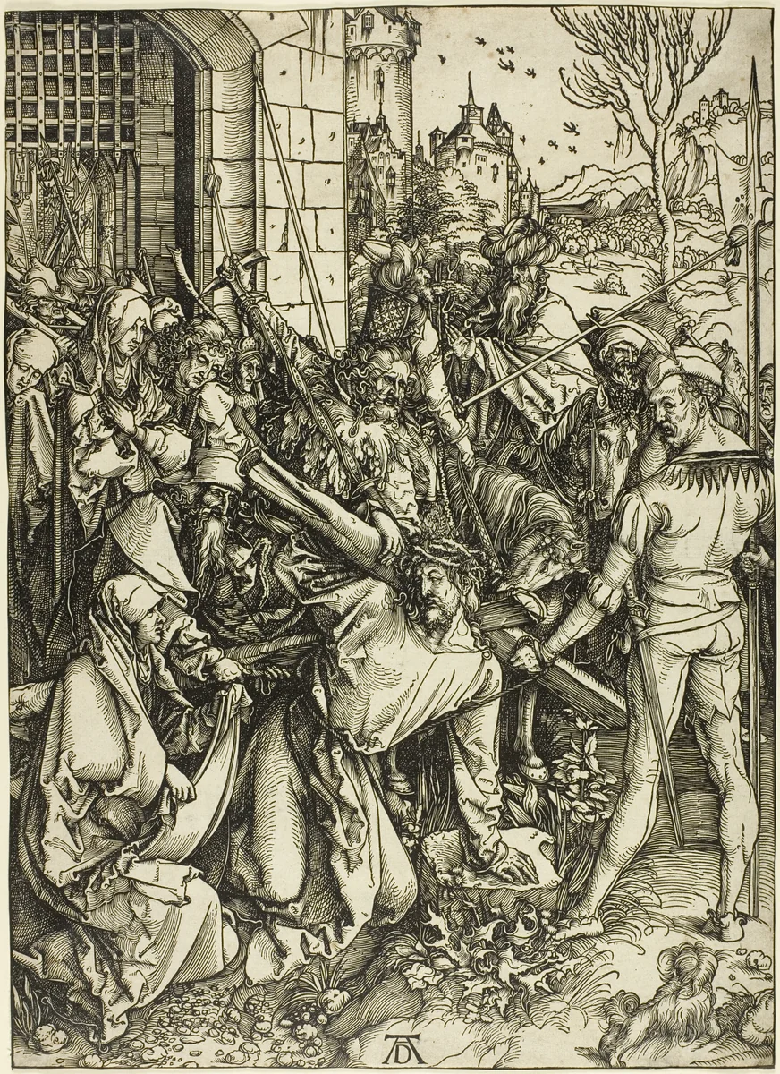 The Bearing of the Cross, from The Large Passion by Albrecht Dürer, print, 1498-1499