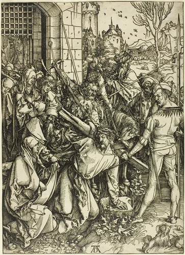 The Bearing of the Cross, from The Large Passion by Albrecht Dürer, print, 1498-1499
