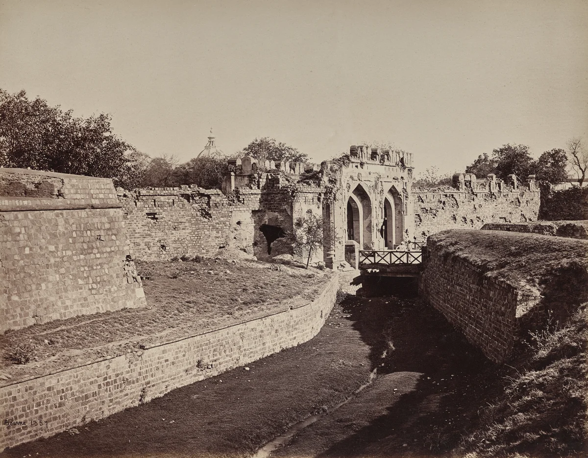 Delhi. The Kashmire Gate. The Scene of Some Very Hard Fighting in 1857 by Samuel Bourne, photograph, 1863-1870