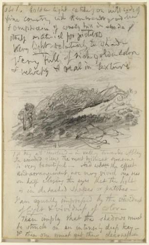 Page from a sketchbook by Samuel Palmer, drawing, 1843-1853