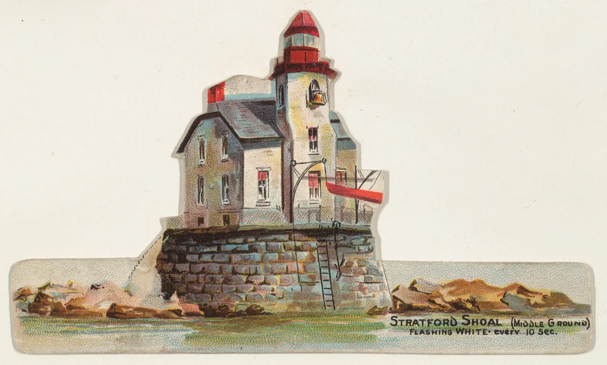Stratford Shoal, from the Lighthouses series (N119) issued by Duke Sons & Co. to promote Honest Long Cut Tobacco by W. Duke, Sons & Co., print, 1889