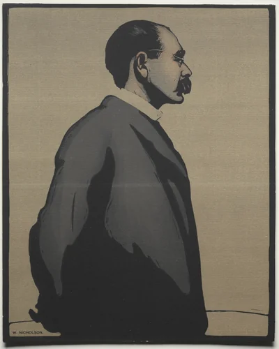 Rudyard Kipling by William Nicholson, print, 1900