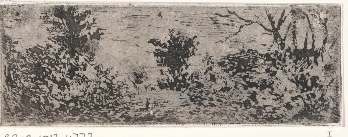 Landschap by Arnoud Schaepkens, print, 1831-1904