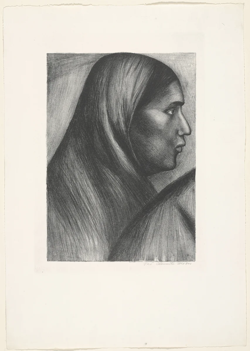 Mexican Woman (Mujer mexicana) by José Clemente Orozco, print, 1929