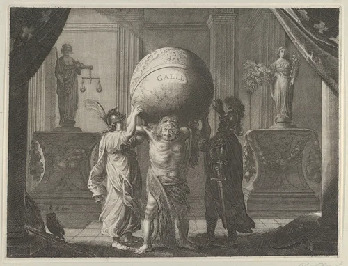 Plate 13: Allegory on the Discord in France, from Caspar Barlaeus, "Medicea Hospes" by Pieter Nolpe, print, 1638