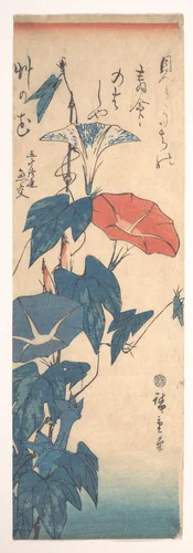 Morning Glories by Utagawa Hiroshige (歌川広重), print, 1837-1857