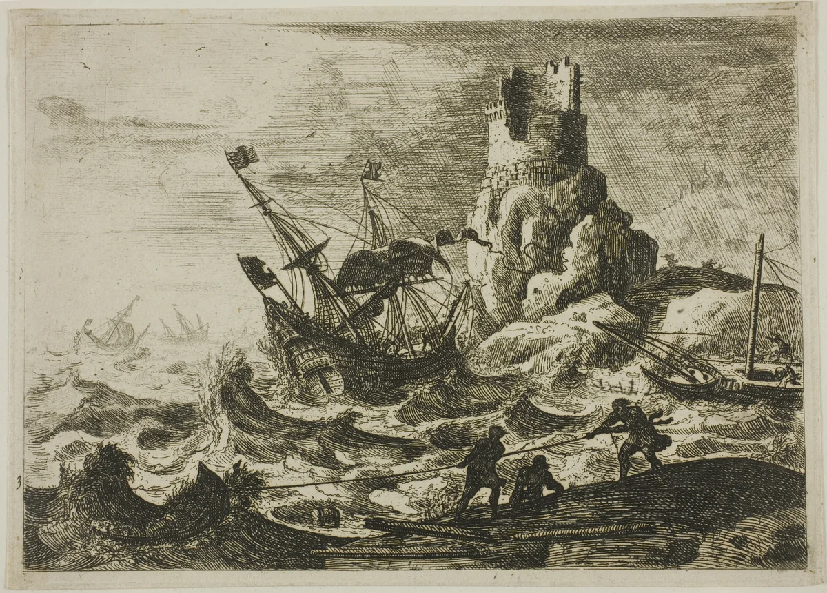 The Shipwreck by Claude Lorrain, print, 1638-1641