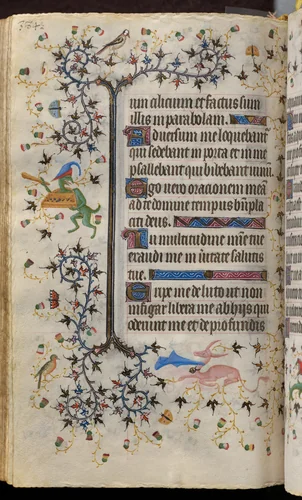 Hours of Charles the Noble, King of Navarre (1361-1425): fol. 187v, Text by Master of the Brussels Initials and Associates, book, 1400-1410
