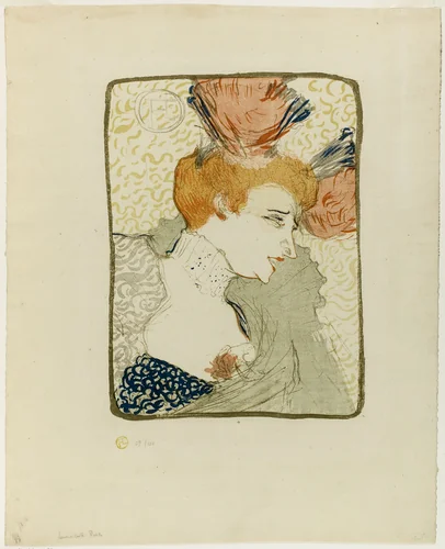 Bust of Mademoiselle Marcelle Lender by Henri de Toulouse-Lautrec, print, 1895