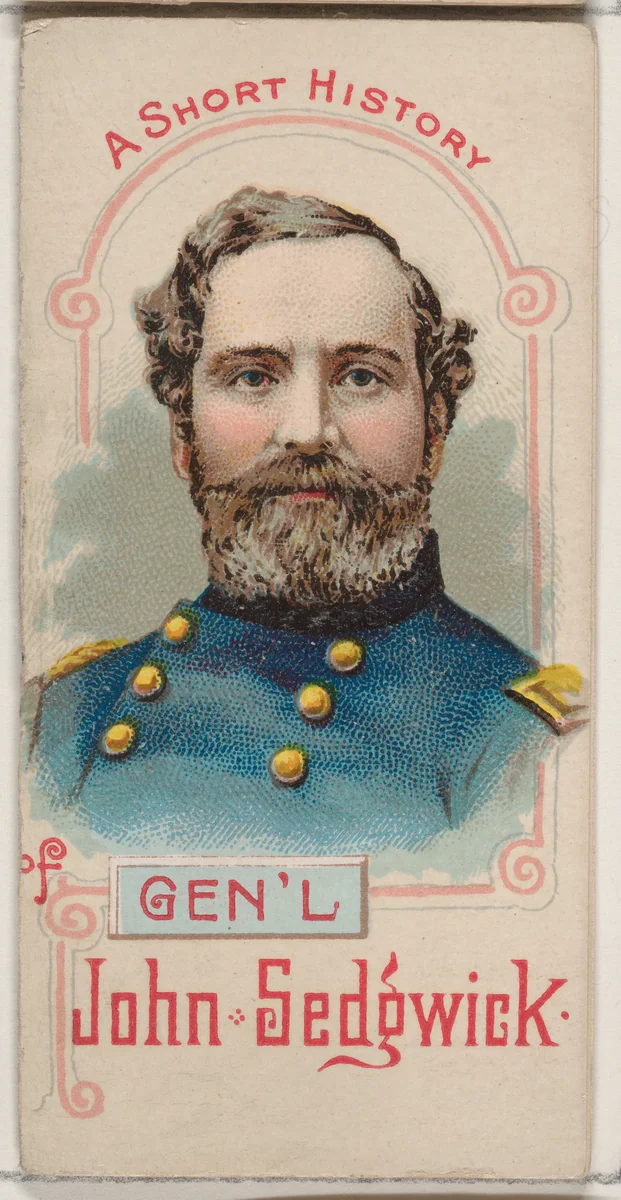A Short History of General John Sedgwick, from the Histories of Generals series of booklets (N78) for Duke brand cigarettes by W. Duke, Sons & Co., print, 1888