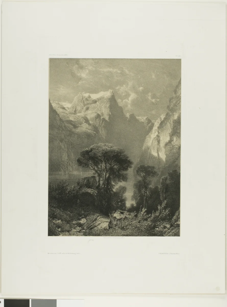 Brunnen by Alexandre Calame, print, 1852