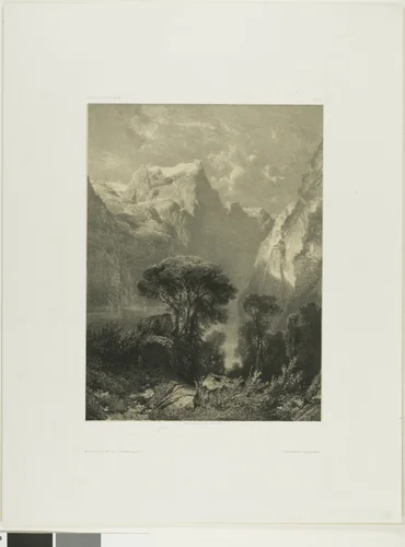 Brunnen by Alexandre Calame, print, 1852