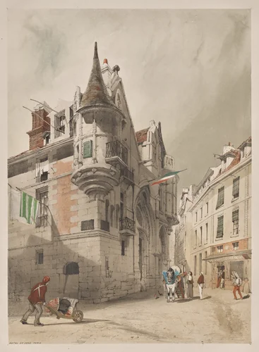 Picturesque Architecture in Paris, Ghent, Antwerp, Rouen: Hôtel de Sens, Paris by Thomas Shotter Boys, other, 1839