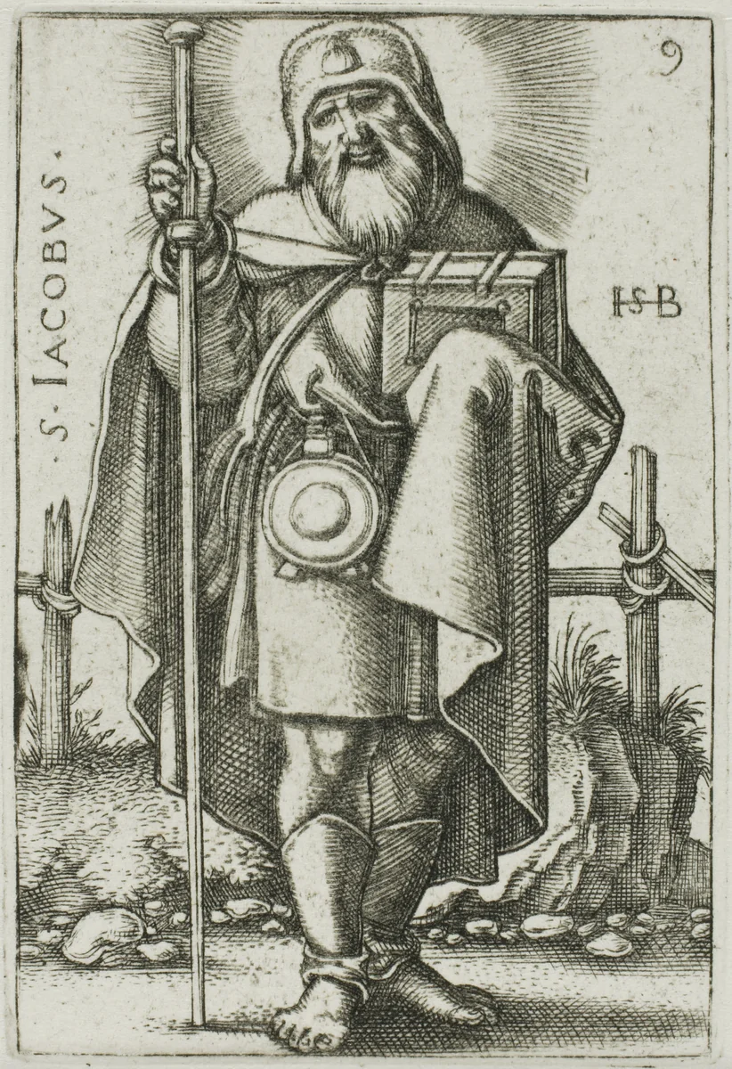 St. James Major, plate 9 from The Twelve Apostles by Sebald Beham, print, 1545