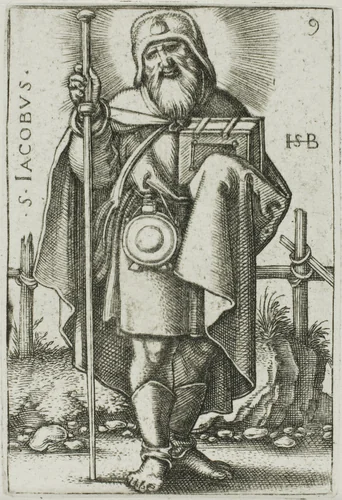 St. James Major, plate 9 from The Twelve Apostles by Sebald Beham, print, 1545
