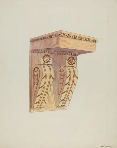 Architectural Detail (Wall Bracket) by Dana Bartlett, index of american design, 1937
