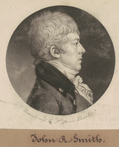 John R. Smith by Charles B. J. Févret de Saint-Mémin, print, 1802