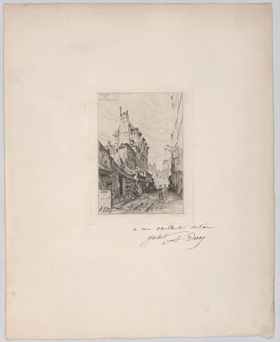 Passages des Vieilles Boucheries by Auguste Victor Deroy, print, 1875-1885