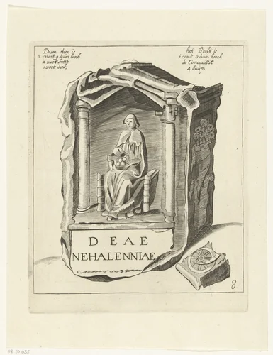 Nehalennia-altaar by Hendrick Danckerts, print, 1647