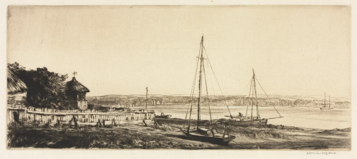 Near Chichester, Sussex by Muirhead Bone, print, 1909